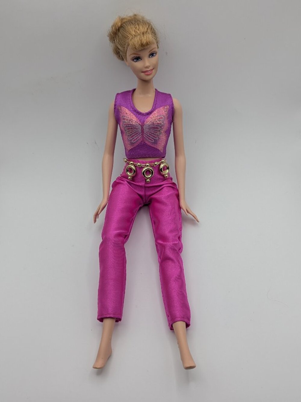 1999 Mattel Barbie Doll Butterfly Top Pink Pants